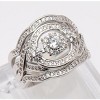 London Wedding Ring Set for Women 3pc Cz Bridal Engagement Matching BandGinger Lyne Collection - 3 of 4