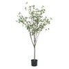 SKRAN Artificial Milan Leaf Bonsai,Faux Trees for Indoor Outdoor for Green Decorative Accent for Home,for Living Room,Office,Patio,Garden - 4 of 4