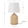Beige 17" Braided Jute Tan Coastal Table Lamp - Nourison - 3 of 4