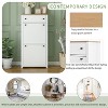 Whisen Elegant Style Free Standing Shoe Rack Shoe Cabinet with Adjustable Panel and 2 Flip Drawers - 4 of 4
