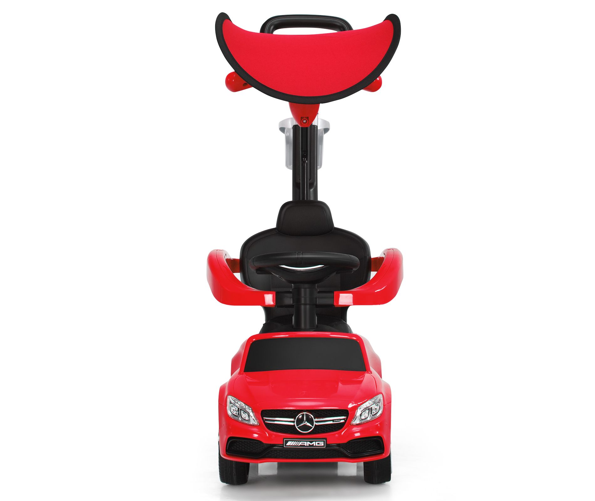 Safstar 3 in 1 Ride on Push Car Mercedes Benz Toddler Stroller Sliding Car Red
