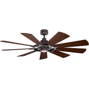 65" Kichler Gentry Weathered Zinc LED Ceiling Fan with Wall Control - 1 of 3