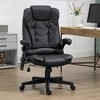 HOMCOM High Back Executive Massage Office Chair with 6 Point Vibration, 5 Modes, Faux Leather Heated Reclining Desk Chair - image 2 of 4