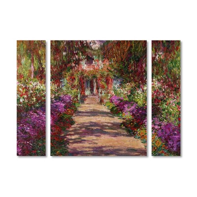 Trademark Fine Art - Claude Monet 'A Pathway In Monet'S Garden'