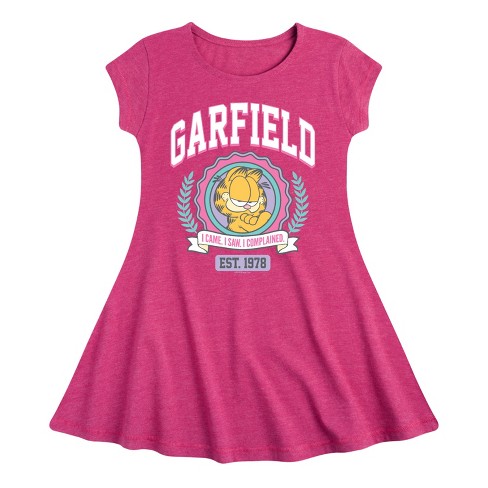 Girls' - Garfield - Collegiate Fit & Flair Cap Sleeve Dress - image 1 of 2