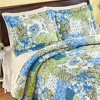 Collections Etc Alexandria Floral Patchwork Quilted Pillow Sham Gender Neutral Blue - 2 of 2