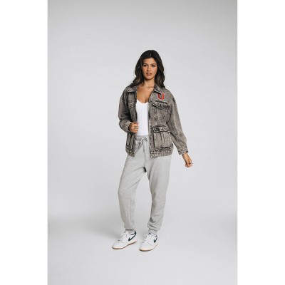 NCAA Ohio State Buckeyes Women's Oversized Jacket with Cargo Pockets