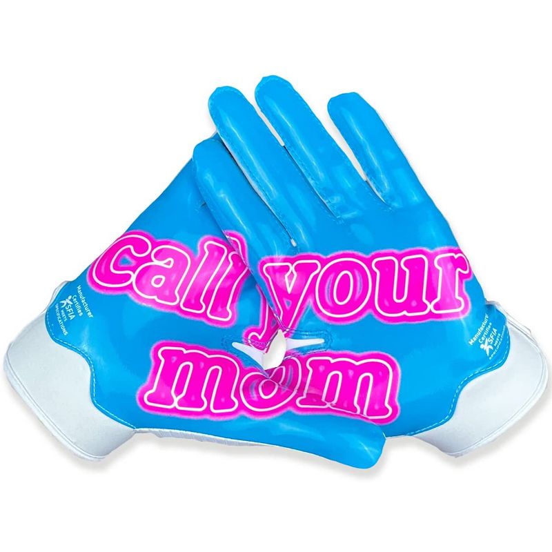 Battle Sports Youth Call Your Mom Football Receiver Gloves - White, 1 of 3