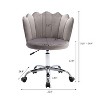 NicBex Adjustable Height Swivel Shell Back Desk Office Chair with Silver Base for Work Study Vanity,Living Room - 3 of 4