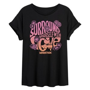 Women's - Woodstock - Surround W Love Oversized Graphic T-Shirt - 1 of 4
