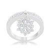 Slickblue Holiday CZ Charm Band Ring for Women, Rhodium Plating, Star/Christmas Tree/Snowflake Design, Size 5-10 - 2 of 4