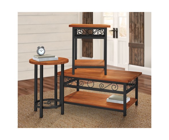 Artesian End Table Hardwood Brown - Alaterre Furniture