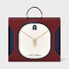 14K Gold Dipped Enamel "A" Initial Pendant Necklace - A New Day™ Gold/White - 3 of 4