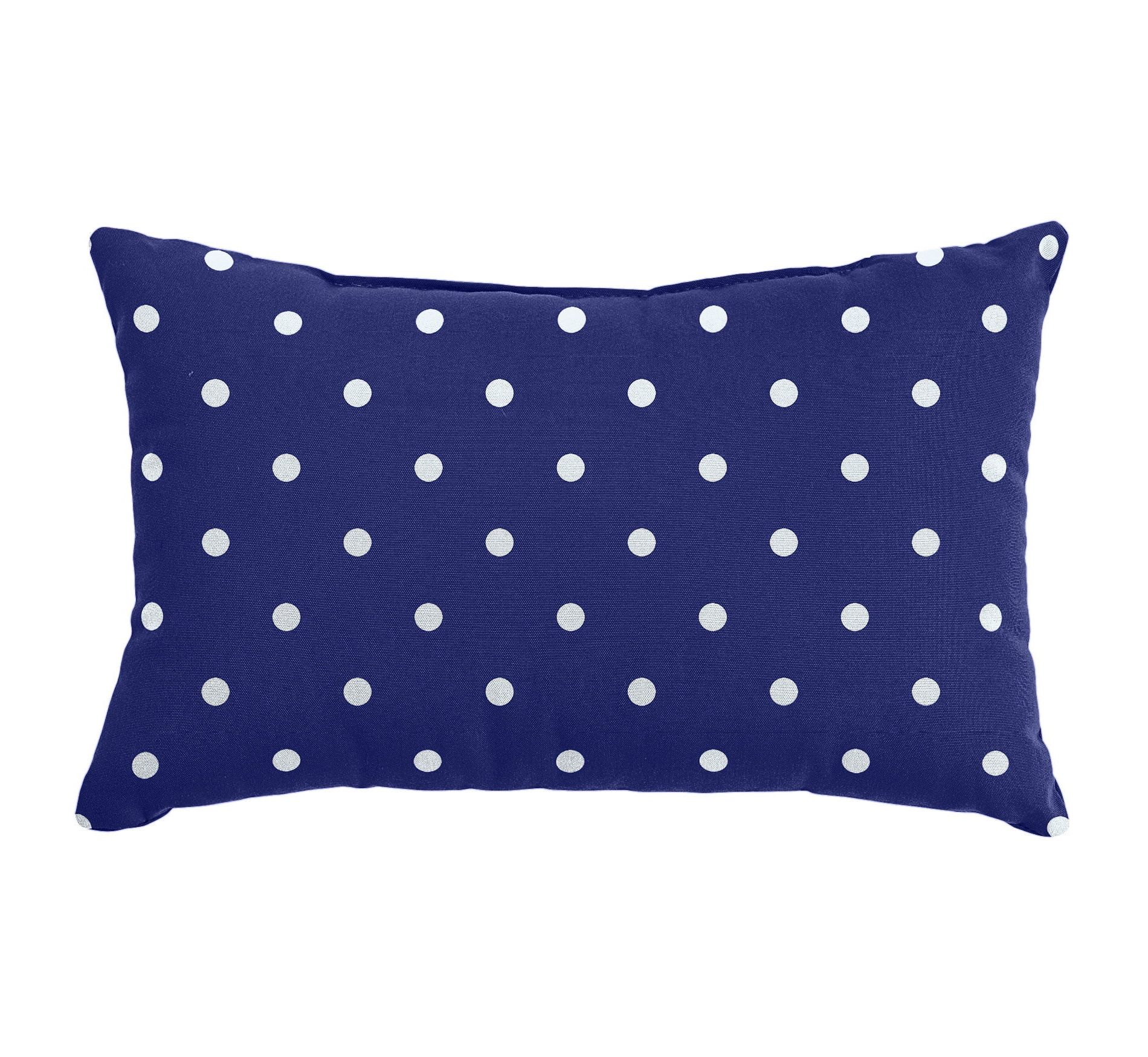BrylaneHome Bh Outdoor Performance 20" X 13" Lumbar Pillow - Evening Blue Dot