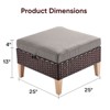 Gymojoy 2PCS Outdoor Patio Ottomans Wicker Ottomans Multipurpose Outdoor Furniture for Patio - 4 of 4