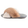 Women's Adeline Cross-Band Faux Fur Slipper, Size 11-12 US Women, White