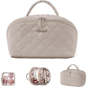 LOVEVOOK Travel Makeup Bag for Women, 2Pcs Set Puffer Waterproof Cosmetic Organizer - 1 of 3