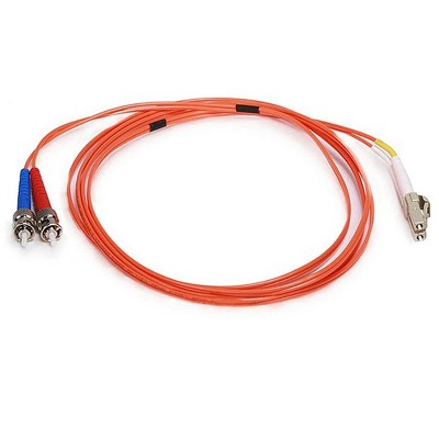 Monoprice Fiber Optic Cable - 2 Meter - Orange | LC to ST OM1, 62.5/125 Type, Multi Mode, Duplex