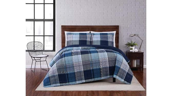 Trey Plaid Quilt Set Navy - Truly Soft, 2 of 6, play video