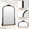32"x24" Wall Mirror, Arched Beaded Mirror with Metal Frame, Decorative Bathroom Vanity Mirror for Entryway, Bedroom, or Living Room - 4 of 4