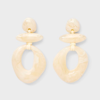 Stackable Geometric Beaded Drop Earrings - Universal Thread™