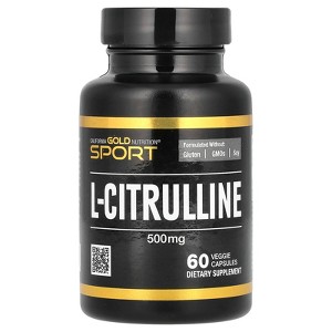 California Gold Nutrition Sport, L-Citrulline, Kyowa Hakko, 500 mg, 60 Veggie Capsules - 1 of 3