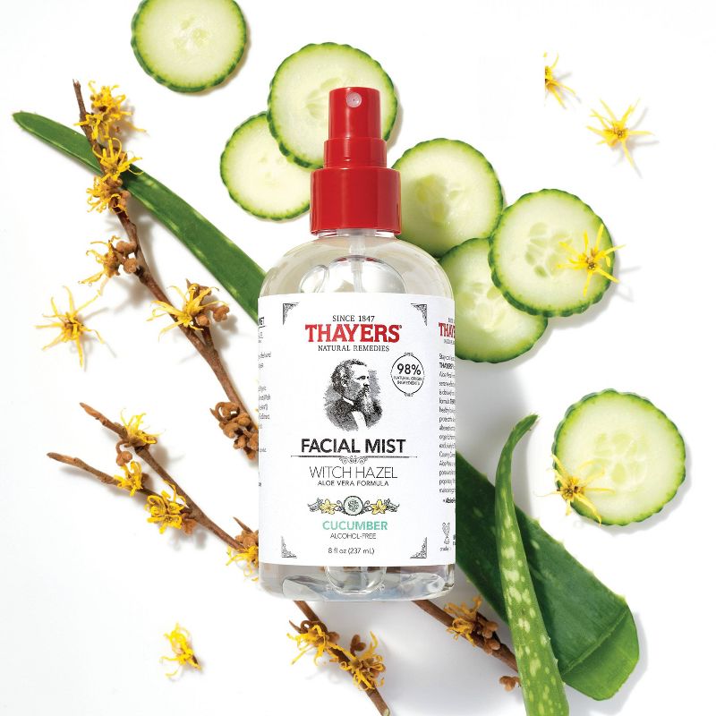 Thayers Natural Remedies Witch Hazel Alcohol Free Toner Facial Mist - Cucumber -  8 fl oz, 3 of 15