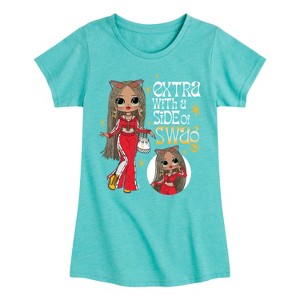 Girls' - LOL Surprise! - Extra w/ a Side of Swag Fitted Short Sleeve Graphic T-Shirt - 1 of 4