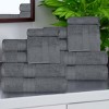 Cotton Plush Highly-Absorbent Heavyweight Luxury 12 Piece Assorted Towel Set by Blue Nile Mills - 2 of 4