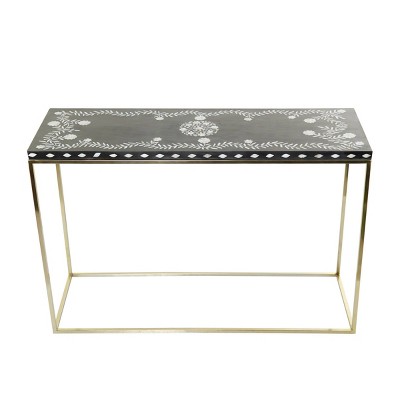 Eclectic Wood Console Table Gold - Olivia & May : Target