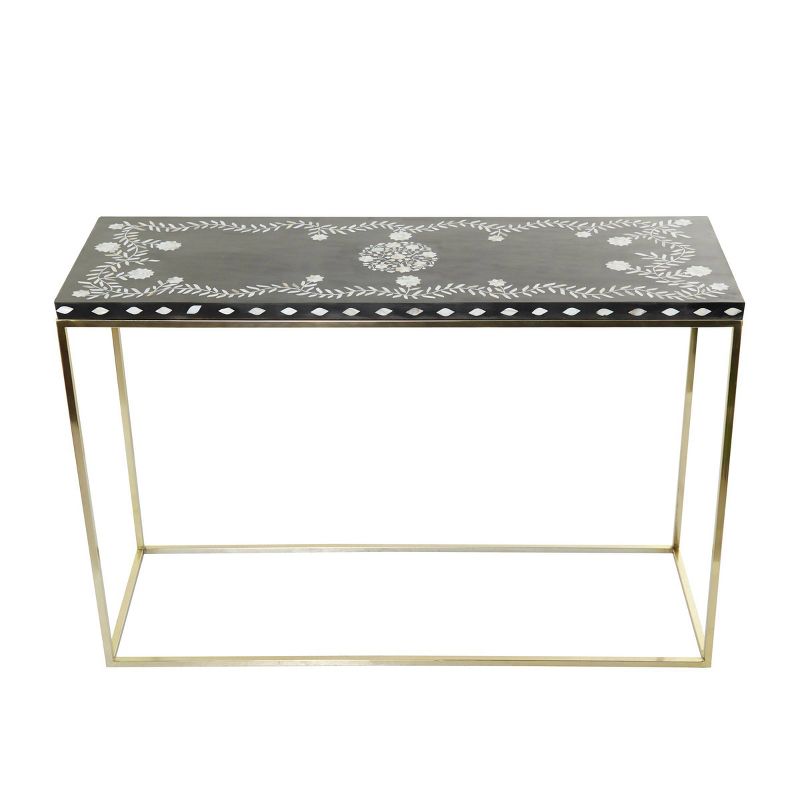 Eclectic Wood Console Table Gold - Olivia &#38; May, 1 of 25