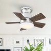 Parrot Uncle 24" Modern Integrated LED Indoor Natural Flush Mount Ceiling Fan - 2 of 4
