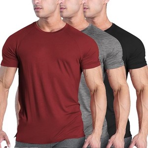 COOFANDY Men's 3 Pack Workout T Shirts Short Sleeve Gym Bodybuilding Muscle Shirt Base Layer Fitness Tee Tops - 1 of 4