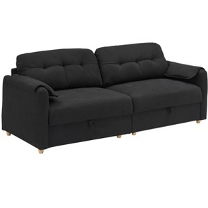NicBex 79.5 Inch Storage Teddy Cotton Linen Sofa Couch with Metal Conical Long Legs for Living Room,Apartment,Bedroom - 1 of 4