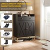 4-Tier Shoe Storage Cabinet, Metal Legs & Adjustable Shelves, Wooden Shoe Rack Organizer - 4 of 4