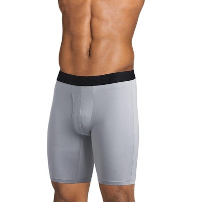 Jockey Men's Active Ultra Soft Modal 9" Long Leg Boxer Brief - 3 Pack