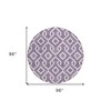 Purple And Ivory Geometric Washable Indoor Outdoor Area Rug - 3 of 4