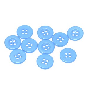 Unique Bargains Resin Snap Fastener Round Flat 4-Hole Sewing Buttons 10 Pcs - 1 of 4