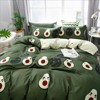 Boersma 3 Piece Cute Avocado Duvet Cover Set Full Size for Adults Ultra Soft Bedding Set Green - 3 of 4