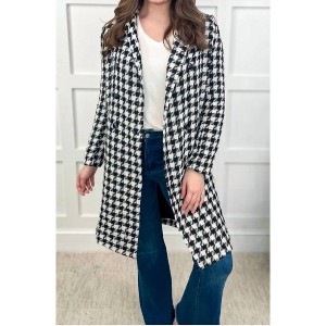 Women's Fifth Avenue Houndstooth Coat - Jess Lea - 1 of 4