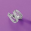 Ross-Simons 0.75 ct. t.w. Diamond 3-Row Wave Ring in Sterling Silver - 4 of 4