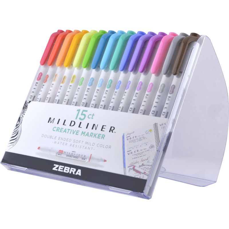 Zebra 15ct Mildliner Dual-tip Creative Marker Assorted Colors, 4 of 12