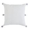 VCNY 20"x20" Oversize Tufted Boho Diamond Cotton Square Throw Pillow White: Tasseled Edges, Hidden Zipper - image 2 of 4