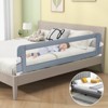 Safstar 2PCS 71" Toddler Foldable Bed Rail w/ Adjustable Safety Strap Bedrail Guard - 3 of 4