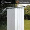 Metal garden sheds 5ftx4ft outdoor storage sheds white+yellow - 4 of 4