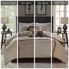 ChicFurnit Bedding Set Faux Suede Comforter Set Plush and Stylish for Modern Bedroom Decor, Beige, 18.9"*14.17"*13.39" - 2 of 4