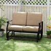 Tangkula Outdoor 2-Person Glider Rocking Chair Loveseat w/Thick Cushions & Metal Frame - 2 of 4