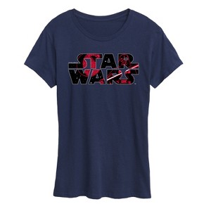 Women's - Star Wars - Logo Darth Vader Short Sleeve Graphic T-Shirt - 1 of 4