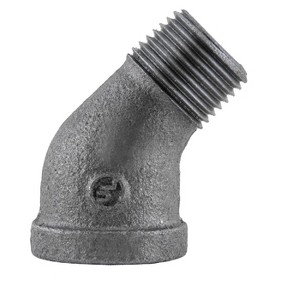 Pipe Decor 1/2 in. Black 45 Degree Street Elbow - 1 of 4