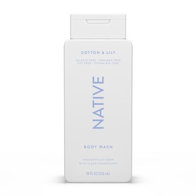 Native Body Wash - Cotton &#38; Lily - Sulfate Free - 18 fl oz_3